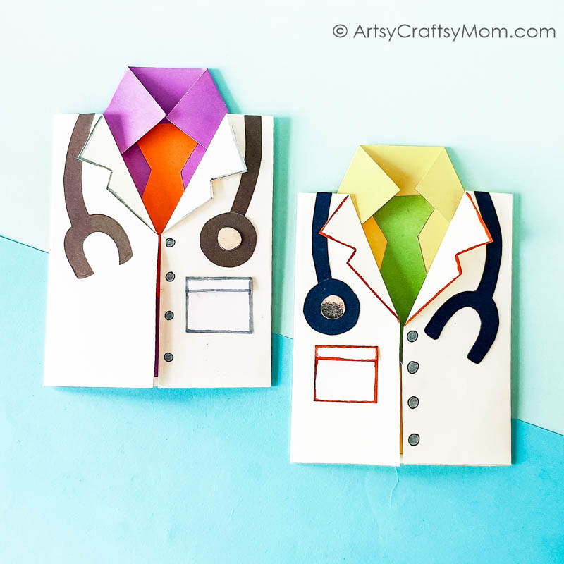 Cute and Easy Doctors Day White Coat Card 14 Doctors Day White Coat Card Insta 1