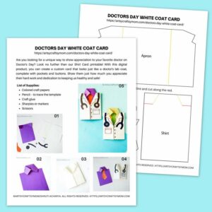 Doctors Day White Coat Card Template