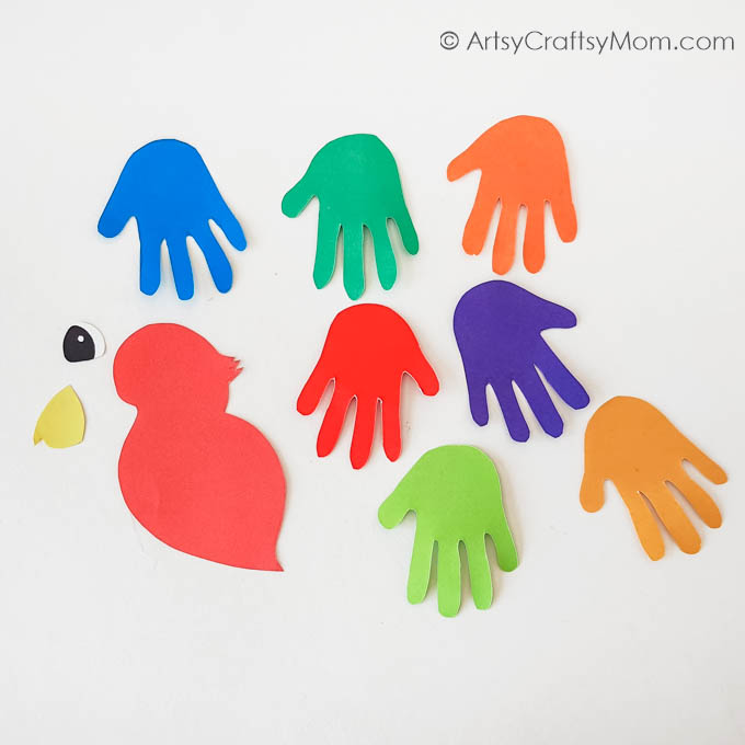 Here's a colorful handprint parrot craft to brighten up your day! Perfect for young kids to use their hands and learn about different colors!