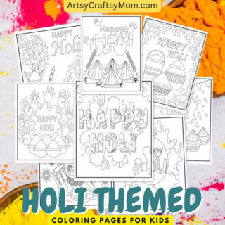 Holi Coloring pages-1