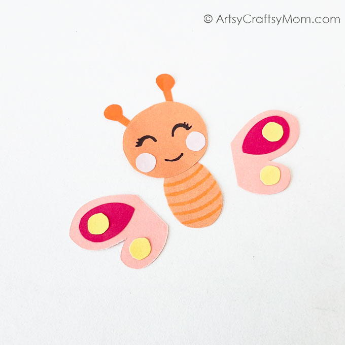 This DIY Papercraft Insect Puppets Craft for Kids is the perfect spring craft for kids! Use it as a bookmark or use them in your own puppet show!
