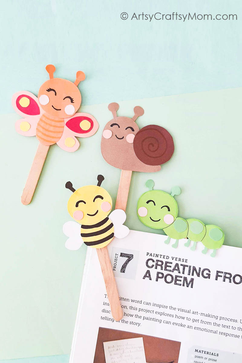Papercraft Insect Bookmarks Pin 1