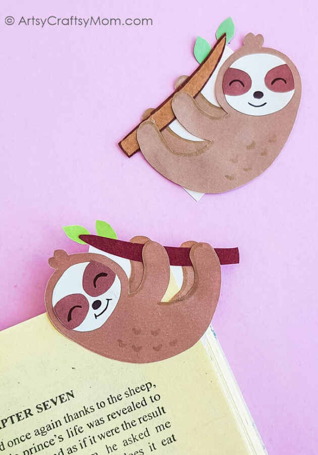 Papercraft Sloth Bookmarkn FT 1