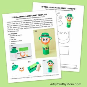 TP ROLL LEPRECHAUN CRAFT TEMPLATE