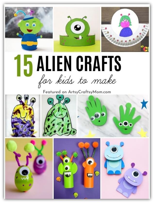 Looking for cute Alien Crafts for Kids to celebrate Alien Day on 26 April? Well, you've come to the right place because we've got quite a few of them!