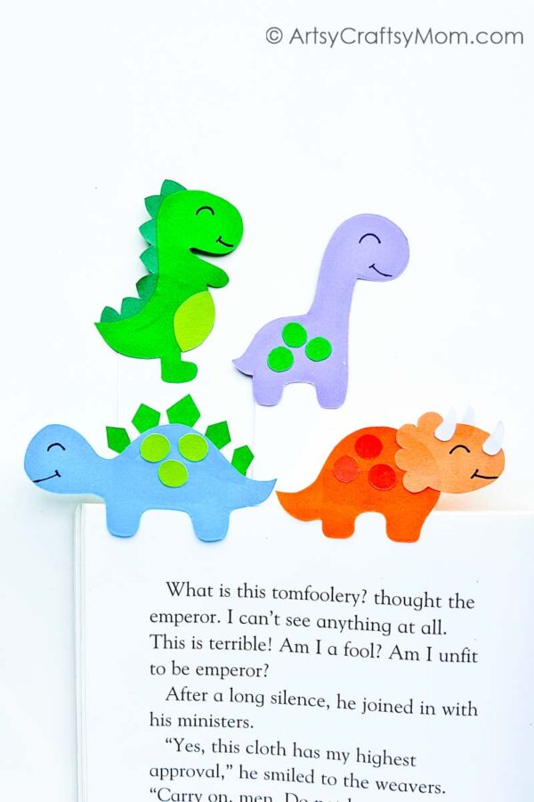 Dinosaur Bookmarks Pin 1