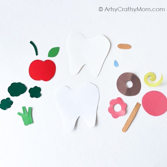 This Happy Tooth Sad Tooth Activity is a great way to educate kids about the importance of oral health, including brushing, flossing & diet!