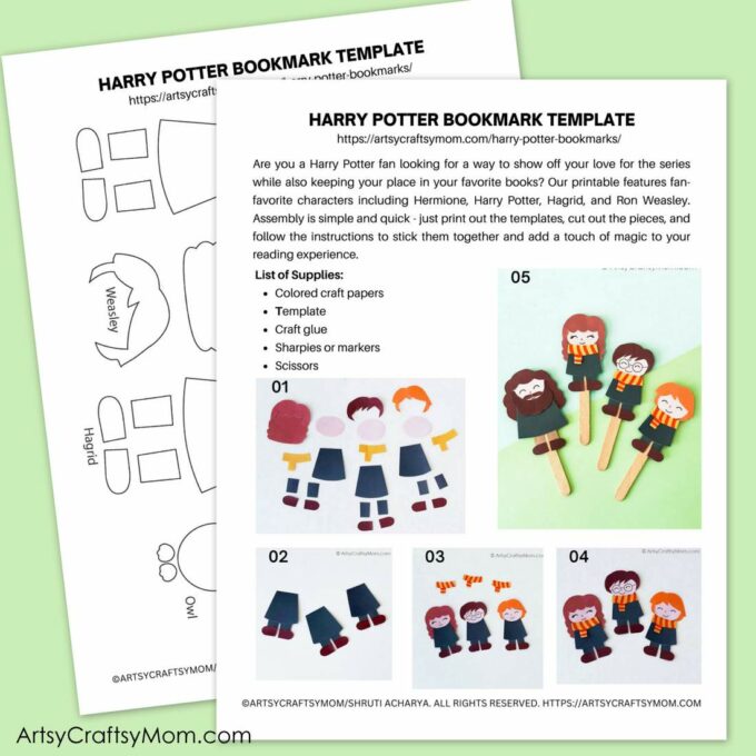 These cute Craft Stick Harry Potter Bookmarks are perfect for fans of the series! Go ahead and make a bookmark based on your favorite character!
