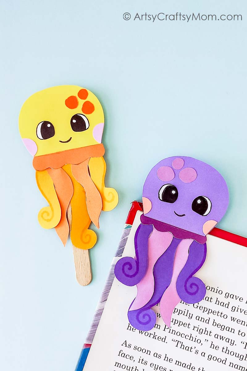 Cute and Easy DIY Paper Octopus Bookmark for Kids 10 Here’s a cute little paper octopus bookmark that’ll prove to be a cheerful and appropriate companion for your little one’s summer reading!