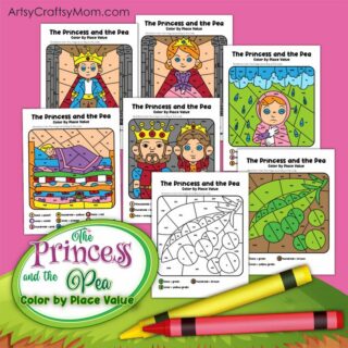 Pea and the Princess Color by place Value-cover