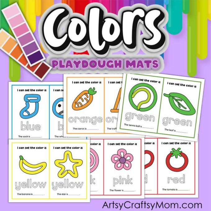 20 Fun and Colorful Printable Playdough Mats for Kids 2 Printable Color Playdough Mats