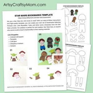 STAR WARS BOOKMARK TEMPLATE