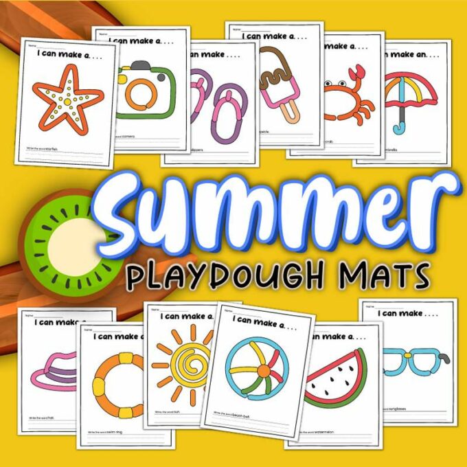 Summer Play Doh mats