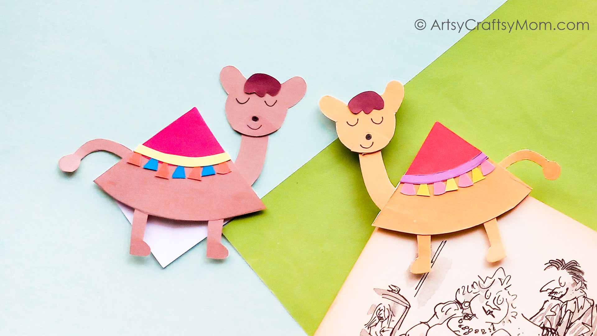 This Camel Corner Bookmark is a lovely little handmade gift for Eid or Back to school! It's easy enough for young kids to make, and fun to use too!