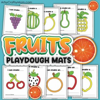 Fruits Playdough Mats