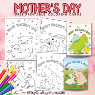 Mothers Day Coloring Cards