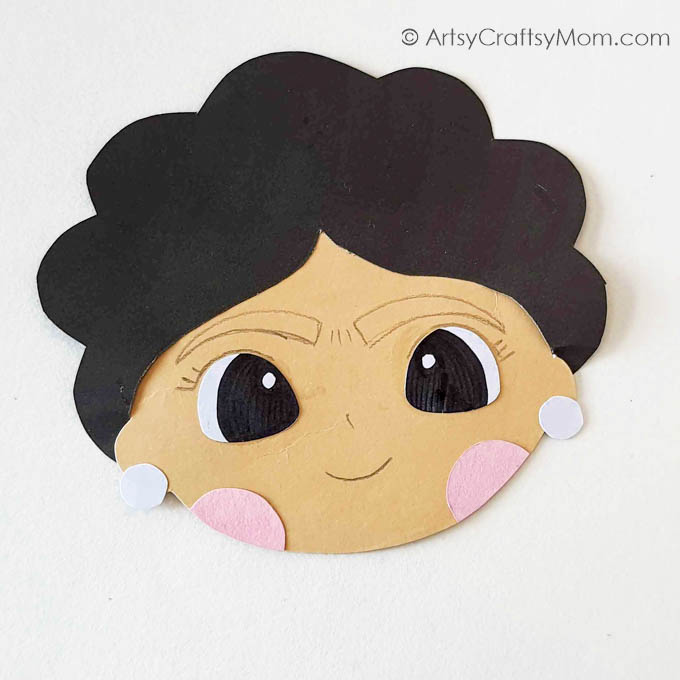 Gorgeous DIY Paper Bag Frida Kahlo Puppet 6 This beautiful Paper Bag Frida Kahlo Puppet is a great way for kids to learn about the feisty Mexican artist and celebrate her amazing work.