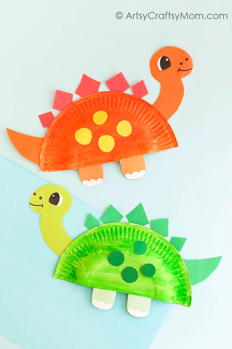 Cute and Easy Paper Plate Dinosaur Craft for Kids