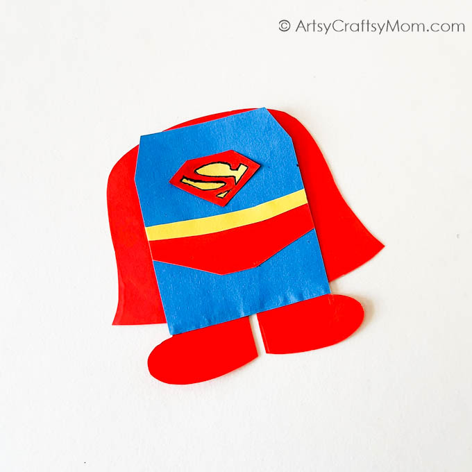 Here's an easy Paper Bag Superman Puppet Craft, perfect for kids to make on Superman Day or for their very own Superman on Father's Day!