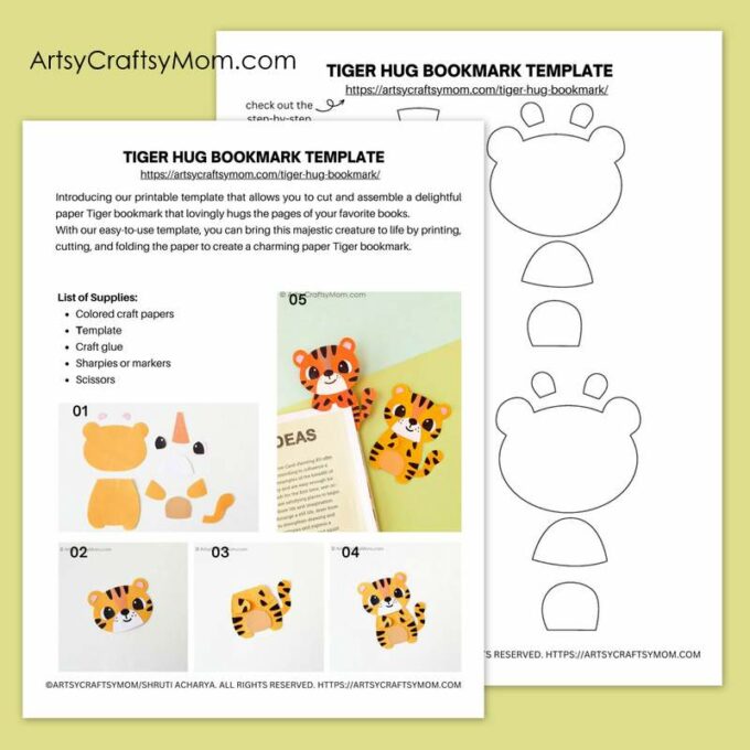 How cute is this tiger hug bookmark? It's the perfect companion to hold your place in your book - while looking adorable all the time!