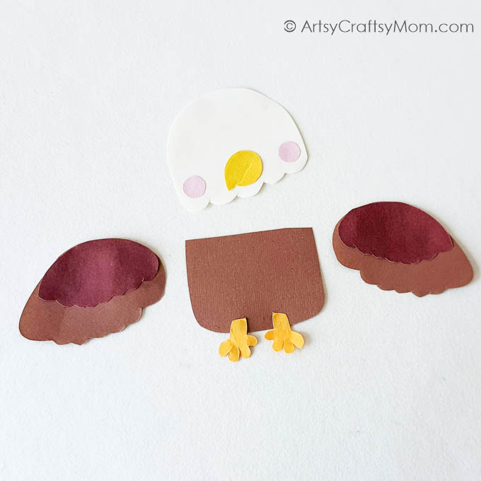 Here's a DIY American Bald Eagle corner bookmark that pays tribute to the magnificent bald eagle, a celebrated emblem of the United States.