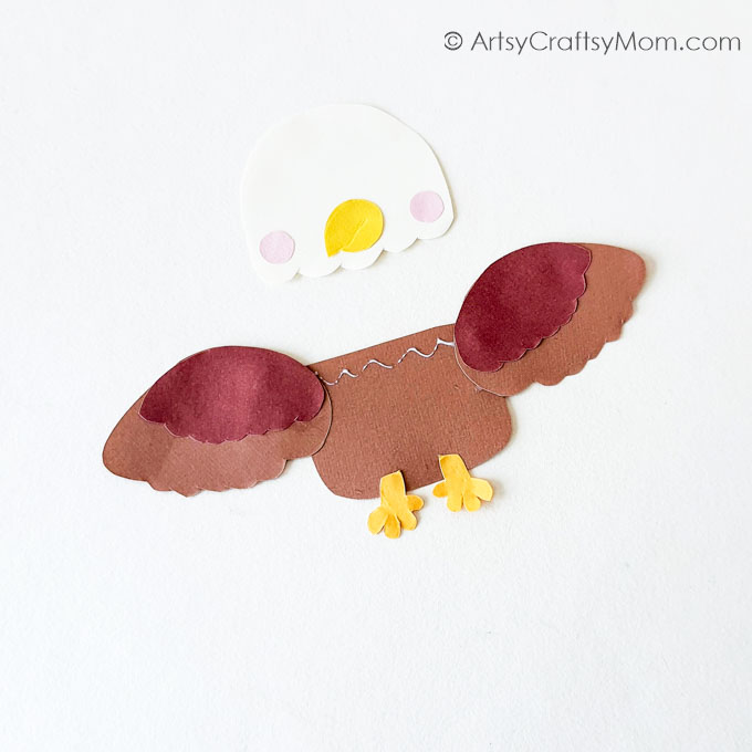 Here's a DIY American Bald Eagle corner bookmark that pays tribute to the magnificent bald eagle, a celebrated emblem of the United States.