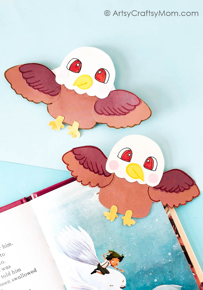 Here's a DIY American Bald Eagle corner bookmark that pays tribute to the magnificent bald eagle, a celebrated emblem of the United States.
