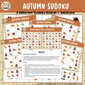 Autumn Themed Printable Sudoku Game