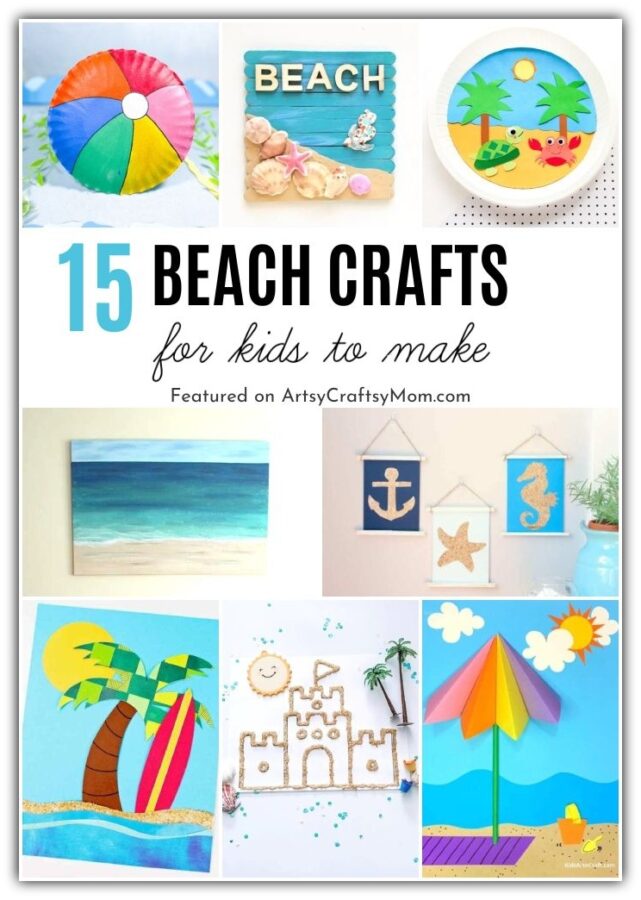 These bright and bubbly Beach Crafts for Kids will have you craving for your next beach vacation! Lots of projects here for kids of all ages to try!