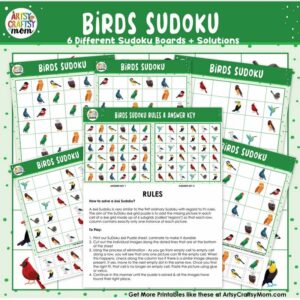 Bird Themed Printable Sudoku Game