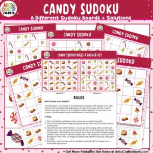 Candy Themed Printable Sudoku Game