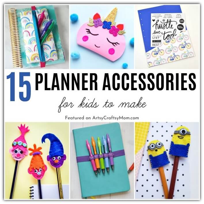 15 Cute and Easy DIY Planner Accessories 17 These DIY Planner Accessories are just what you need to brighten up your planner or journal! Can't think of a better way to celebrate Planner Day!!