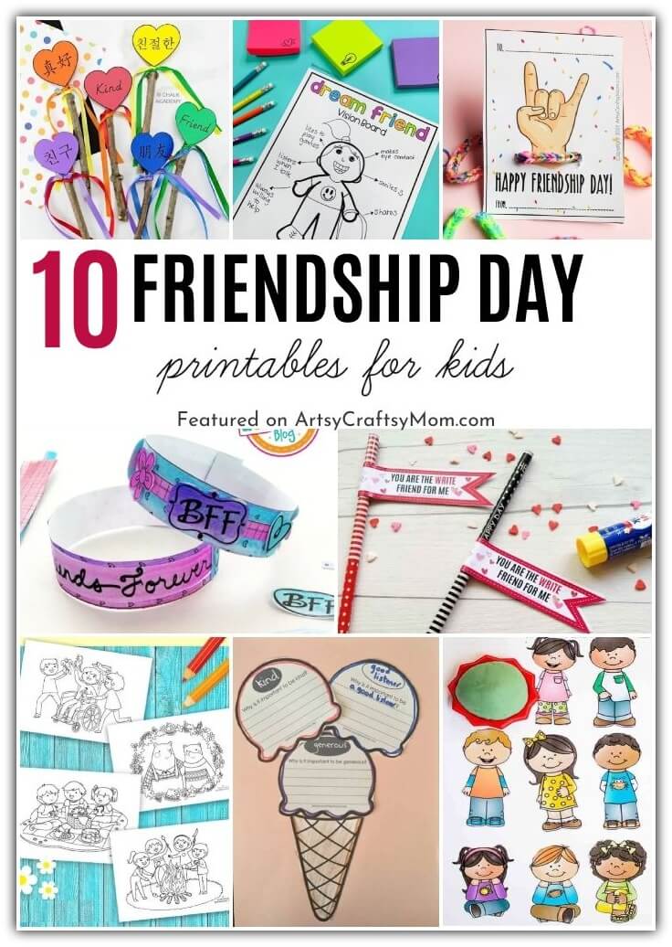 Use these cute and colorful Friendship Day Printables to show your friends how much you appreciate having them in your life!