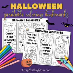 Halloween Themed Color your Own bookmarks
