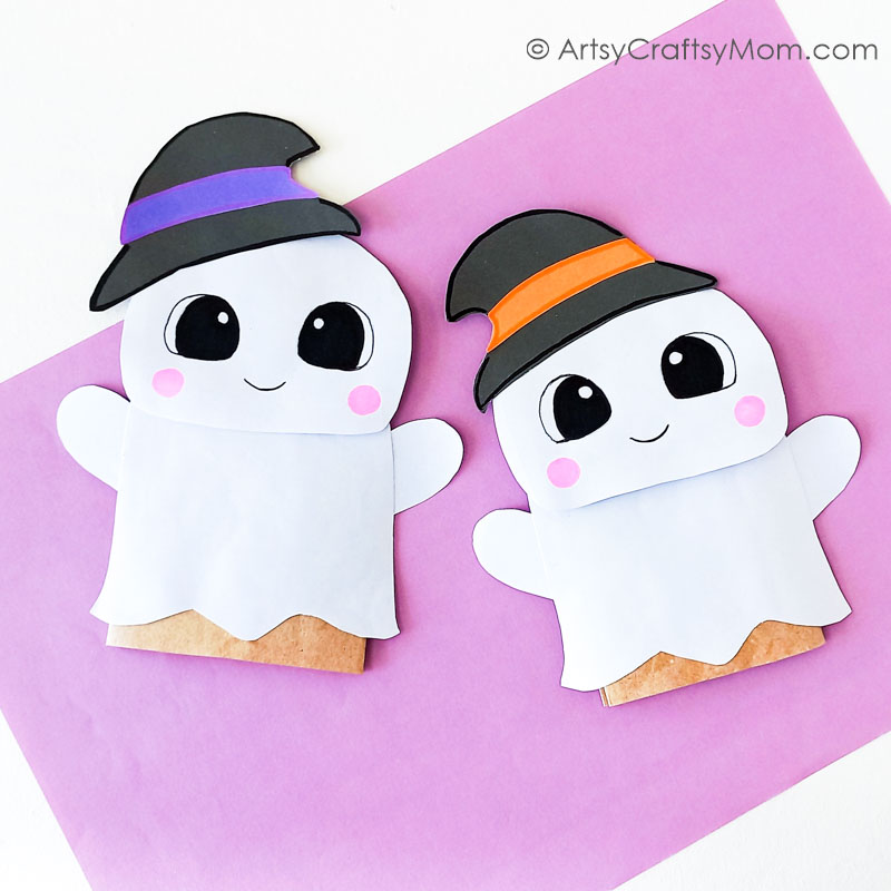 Paper Bag Ghost Puppet SQ 1