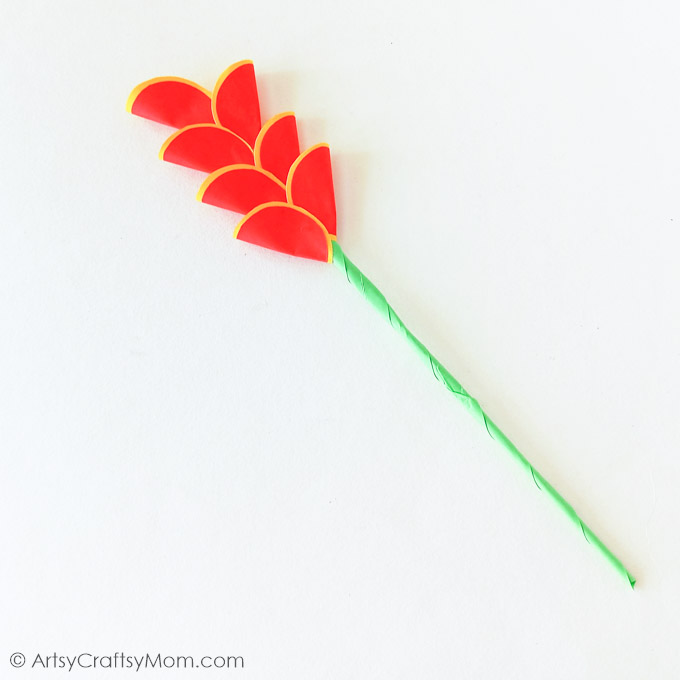 paper circle Heliconia craft