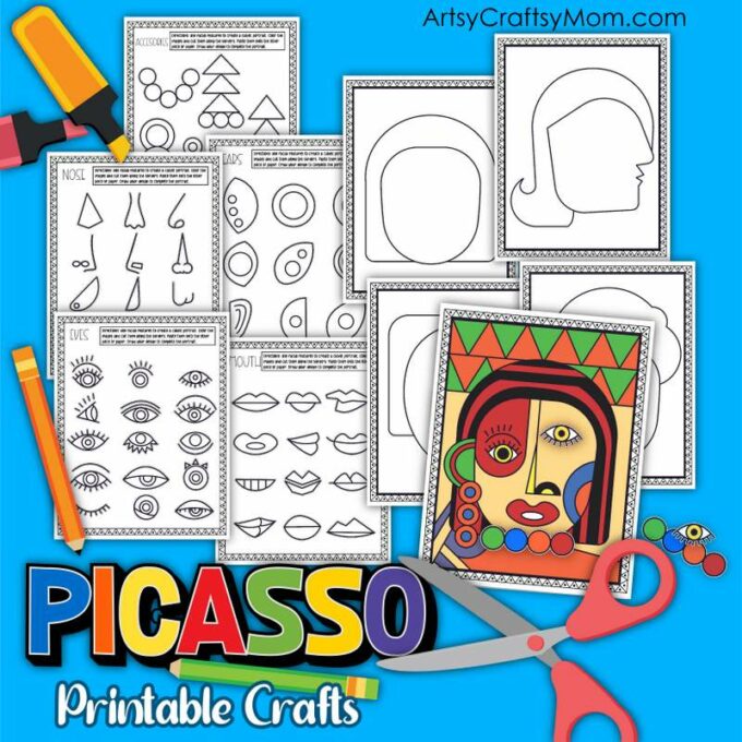 Printable Picasso Portrait Collage