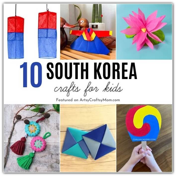 These simple South Korea Crafts for Kids are perfect to celebrate South Korea Liberation Day & learn more about this amazing country!