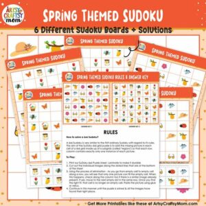 Spring Themed Printable Sudoku Game