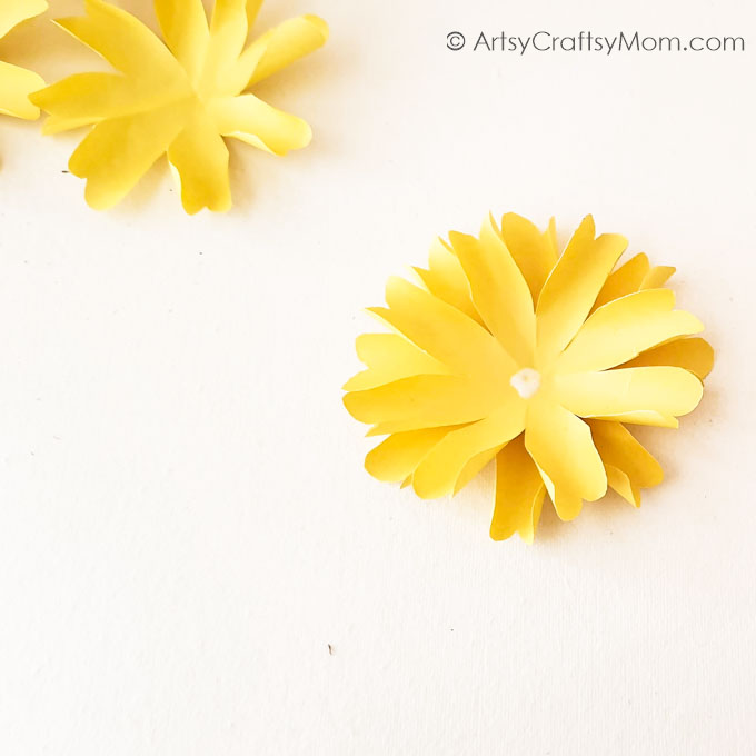 Pretty Paper Marigold Craft for Kids 14 paper marigold 12