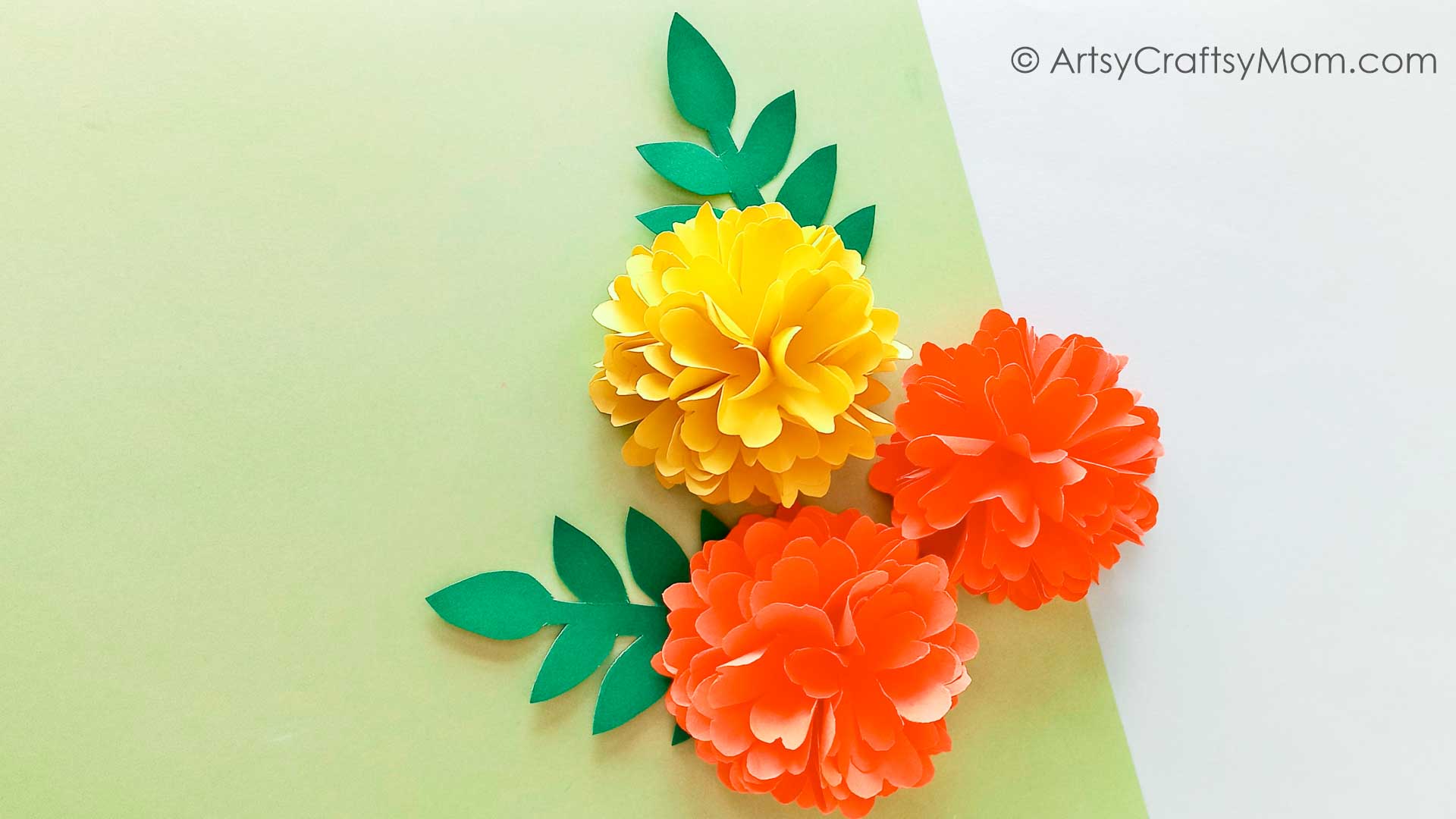 Pretty Paper Marigold Craft for Kids 18 paper marigold YT 1