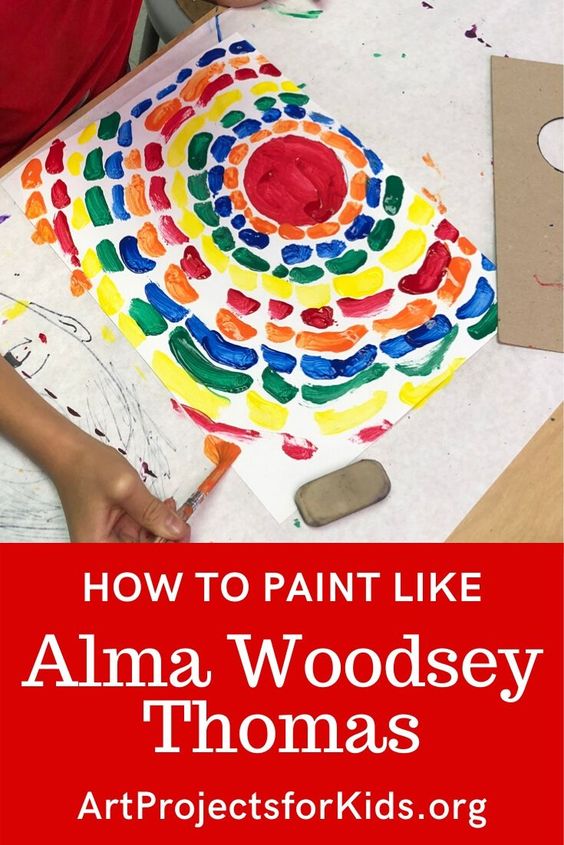 10 Alma Woodsey Thomas Art Projects for Kids 3 These amazing Alma Woodsey Thomas art projects teach us that it's never too late to start, and that you can always create art in any circumstance!