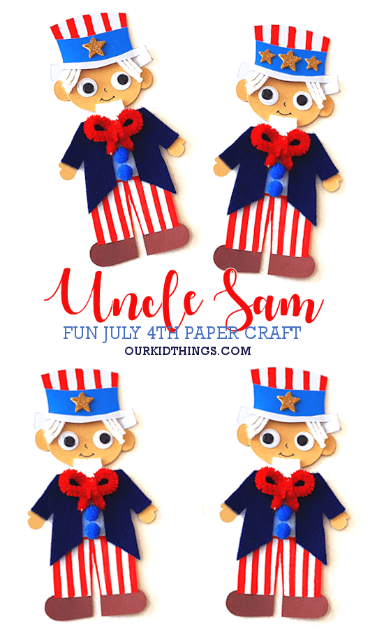 Here are some fun and easy Uncle Sam Crafts for Kids that are perfect for Uncle Sam Day on 13th September! Also great for other patriotic days!