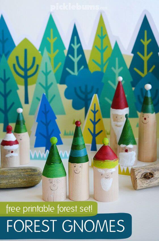 These gnome crafts for kids are perfect for Fall - which is also gnome season! Make gnomes out of paper plates, cardboard tubes, sticks & more!