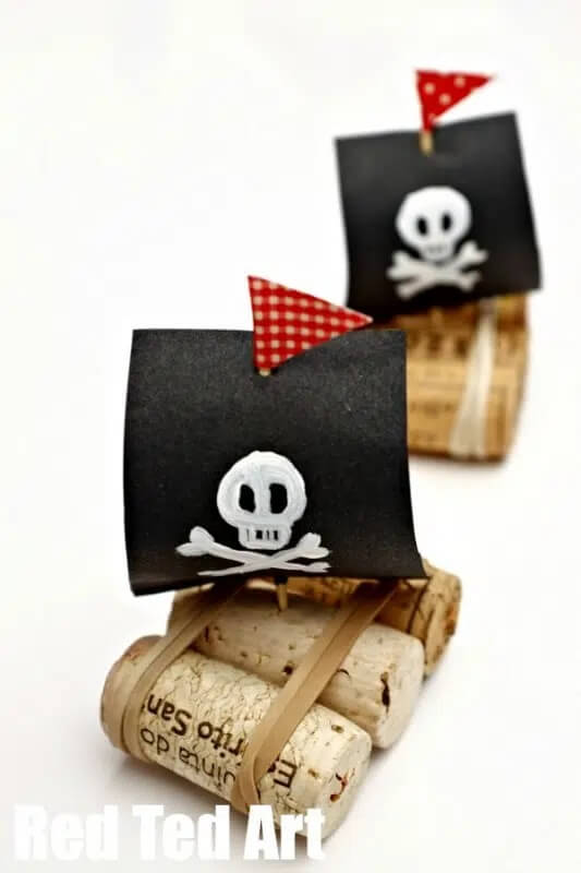 Get busy with these pirate crafts for kids, for International Talk Like a Pirate Day! Make crafts with paper plates, cardboard tubes and more!