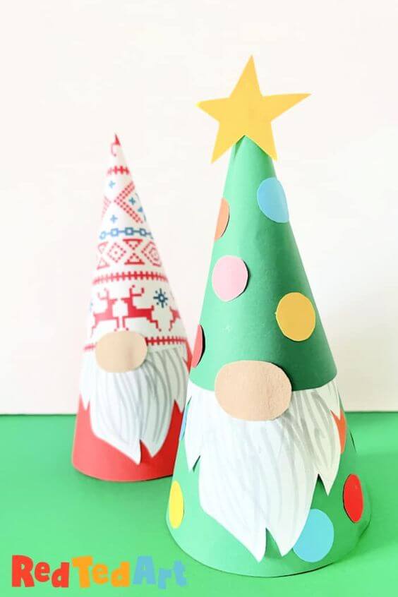 These gnome crafts for kids are perfect for Fall - which is also gnome season! Make gnomes out of paper plates, cardboard tubes, sticks & more!