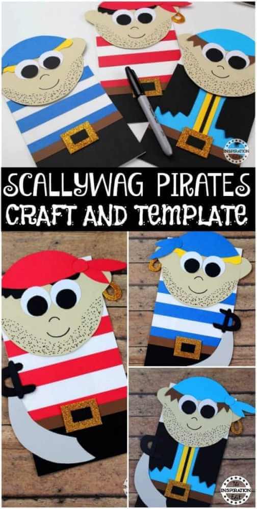 Get busy with these pirate crafts for kids, for International Talk Like a Pirate Day! Make crafts with paper plates, cardboard tubes and more!