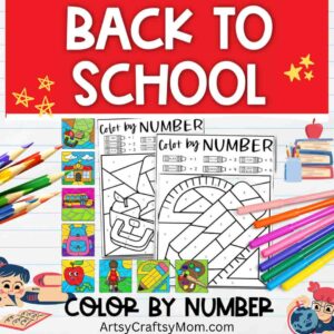 Back to School Color By Number Sheets
