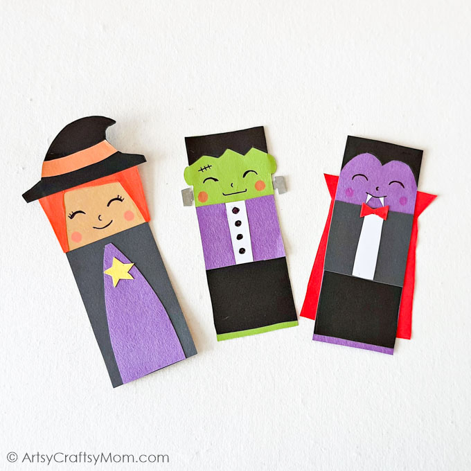 Get ready for Halloween with this Halloween bookmarks papercraft! Featuring multiple Halloween characters, kids will love making and using them!