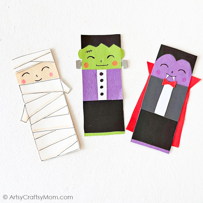 Get ready for Halloween with this Halloween bookmarks papercraft! Featuring multiple Halloween characters, kids will love making and using them!